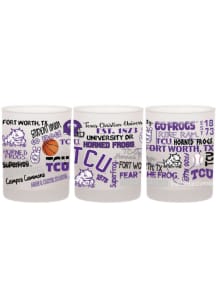 TCU Horned Frogs 14 oz Campus Wrap Rock Glass - Purple