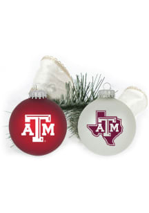 Texas A&M Aggies Two Pack Ball Ornament - Maroon