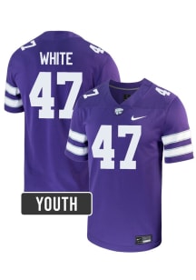 La’James White K-State Wildcats Youth Purple Nike NIL Name And Number Football Jersey