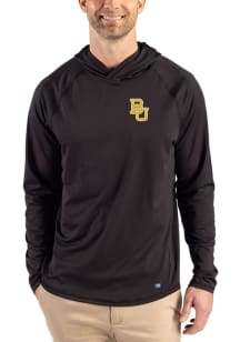 Cutter and Buck Baylor Bears Mens Black Prospect Eco Big and Tall Hooded Sweatshirt