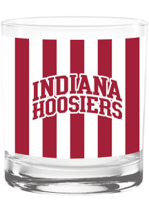 Indiana Hoosiers 14oz stripe Rock Glass - Crimson