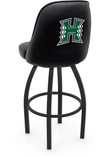 Hawaii Warriors Padded Swivel Pub Stool - Black