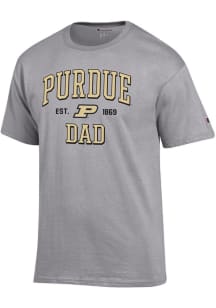 Champion Purdue Boilermakers Grey Est Date Dad Jersey Short Sleeve T Shirt