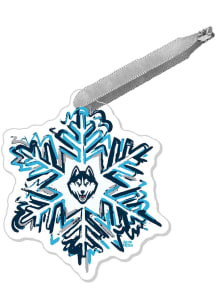 UConn Huskies Snowflake Ornament - Navy Blue