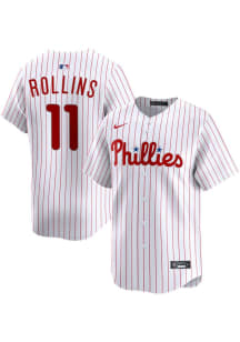 Jimmy Rollins Nike Philadelphia Phillies Mens White Home Limited Baseball Jersey