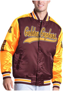 Starter Minnesota Golden Gophers Mens Maroon Big Fan Medium Weight Jacket