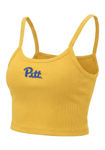 Pitt Panthers Womens Gold Cami Tank Top