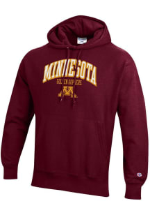 Champion Minnesota Golden Gophers Mens Maroon Reverse Weave Long Sleeve Hoodie