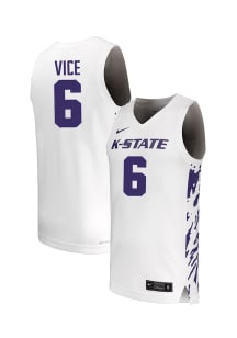 Brock Vice  Nike K-State Wildcats White NIL Name And Number Jersey