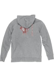 Blue 84 Indiana Hoosiers Mens Grey Front Back Laguna Long Sleeve Full Zip Jacket