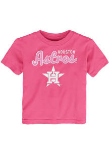 Houston Astros Infant Girls Big Game Short Sleeve T-Shirt Pink