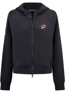 Levelwear Carolina Hurricanes Womens Black Judd 3D Embroidered Patch Long Sleeve Full Zip Jacket