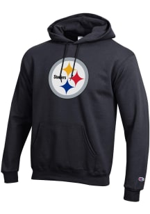 Champion Pittsburgh Steelers Mens Black Powerblend Long Sleeve Hoodie