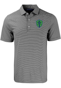 Cutter and Buck Seattle Sounders FC Black Forge Double Stripe Big and Tall Polo