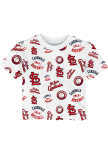 St Louis Cardinals Infant Run Down Short Sleeve T-Shirt White