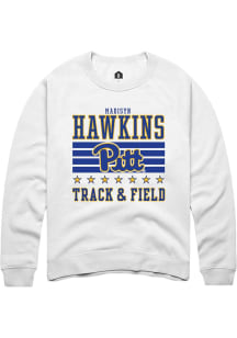 Madisyn Hawkins Pitt Panthers Mens White NIL Striped Player Crew