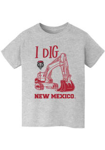 Vive La Fete New Mexico Lobos Youth Grey Excavator Short Sleeve T-Shirt