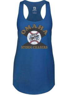 Summit Sportswear Omaha Storm Chasers Womens Blue Soft Arch Tank Top