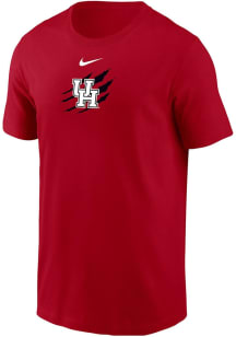 Nike Houston Cougars Red Claw Logo Short Sleeve T Shirt