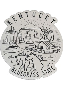 Kentucky Bluegrass State Line Art Magnet