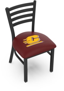 Central Michigan Chippewas Stationary Black Wrinkle Finish Pub Stool - Black