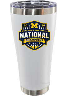 The Memory Company Michigan Wolverines MBB National Champs 2026 30oz Stainless Steel Tumbler - Whi..