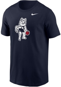 Nike UConn Huskies Navy Blue Vault Basketball Husky Short Sleeve T Shirt