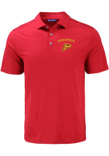 Cutter and Buck Iowa State Cyclones Mens Cardinal Coastline Short Sleeve Polo