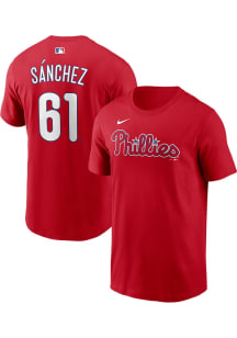 Cristopher Sanchez Philadelphia Phillies Red Home Short Sleeve Player T Shirt