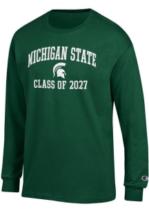 Champion Michigan State Spartans Green Font Class of 2027 Jersey Long Sleeve T Shirt