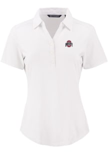 Cutter and Buck Ohio State Buckeyes Womens White Forge Eco Polo Short Sleeve Polo Shirt