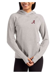 Cutter and Buck Alabama Crimson Tide Womens Grey Adapt Knit Hood Hooded Sweatshirt