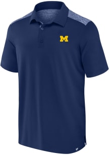 Michigan Wolverines Blue Contrast Big and Tall Polo