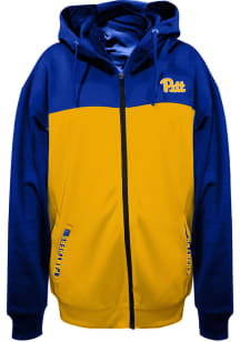 Pitt Panthers Mens Blue Fleece Contrast Big and Tall Zip Sweatshirt