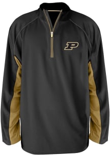 Purdue Boilermakers Mens Black Side Panel Big and Tall Qtr Zip