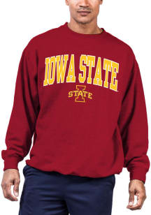 Iowa State Cyclones Mens Cardinal Arch Big and Tall Crew Sweatshirt