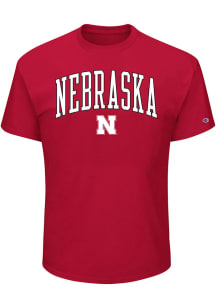Nebraska Cornhuskers Mens Scarlet Red Arch Big and Tall T-Shirt