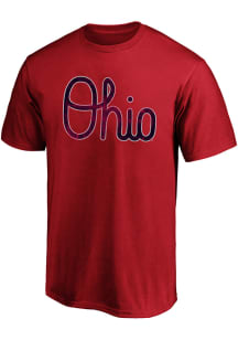 Ohio State Buckeyes Mens Red Vintage Script Big and Tall T-Shirt