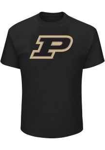 Purdue Boilermakers Mens Black Primary Logo Design Big and Tall T-Shirt