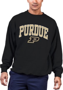 Purdue Boilermakers Mens Black Arch Big and Tall Crew Sweatshirt