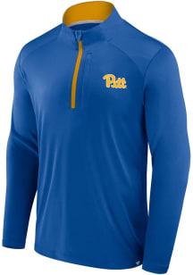 Pitt Panthers Mens Blue Defender Left Chest Big and Tall Qtr Zip