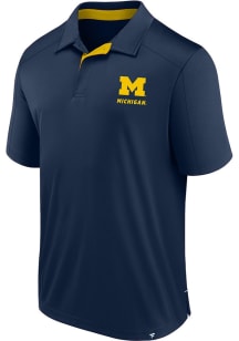 Michigan Wolverines Blue Defender Left Chest Big and Tall Polo