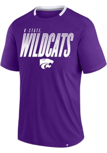 K-State Wildcats Mens Purple Fade Dot Slant Big and Tall T-Shirt