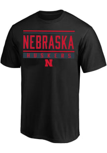 Nebraska Cornhuskers Mens Black Pop Print Big and Tall T-Shirt