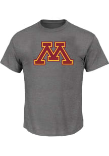 Minnesota Golden Gophers Mens Charcoal Primary Logo Big and Tall T-Shirt