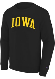Iowa Hawkeyes Mens Black Reverse Weave Big and Tall Crew Sweatshirt