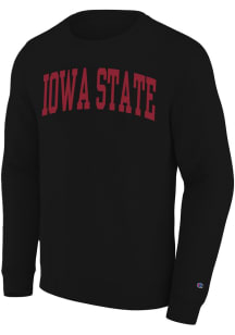 Iowa State Cyclones Mens Black Reverse Weave Big and Tall Crew Sweatshirt