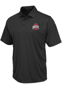 Ohio State Buckeyes Black Birdseye Big and Tall Polo