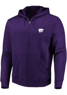 K-State Wildcats Mens Blue Contrast Big and Tall Zip Sweatshirt