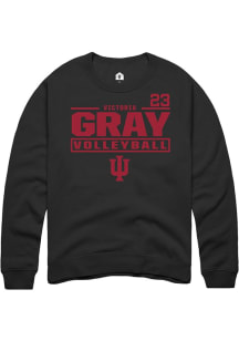 Victoria Gray Indiana Hoosiers Mens Black NIL Stacked Box Player Crew